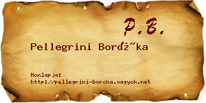 Pellegrini Boróka névjegykártya